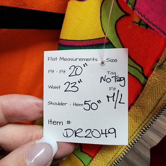 Vintage Pikake Made In Hawaii 70s Floral Dress Size M/L - Picture 16 of 16